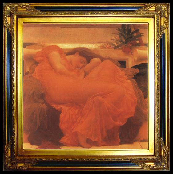 framed  Lord Frederic Leighton Flaming June, Ta015-2